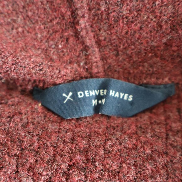Burgundy Hoodie - Denver Hayes - Size M - Tunic Sweater - Picture 3 of 11